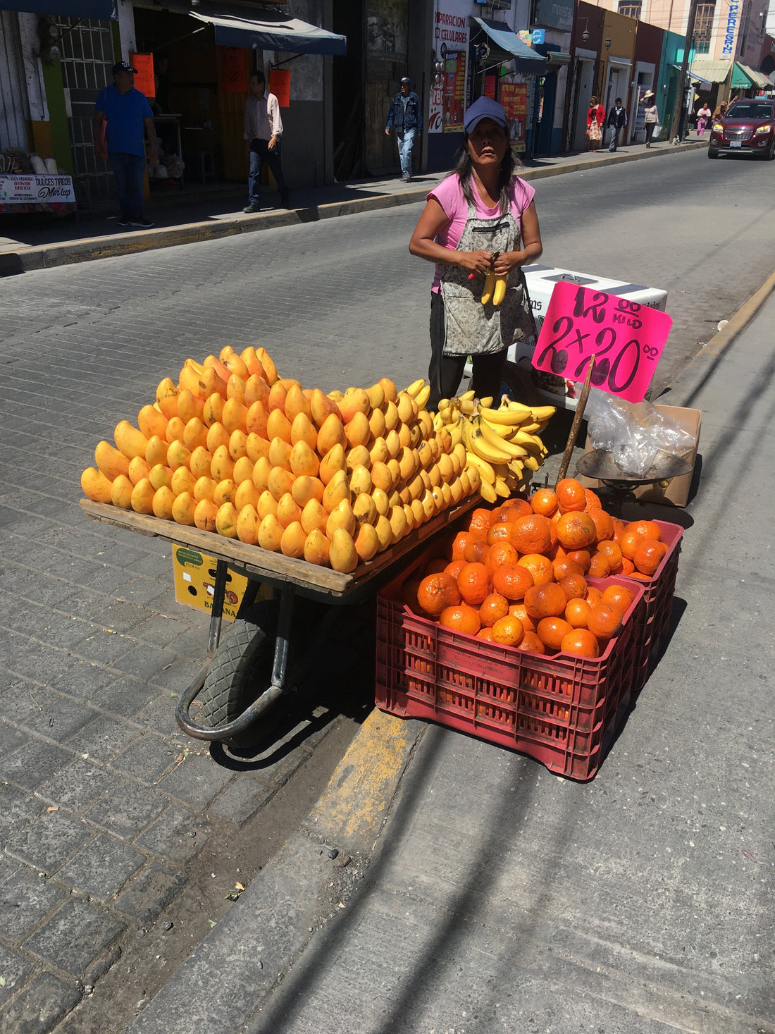 Woman selling fruit in MX