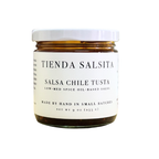 Jar of Tienda Salsita Salsa Chile Tusta on a white background