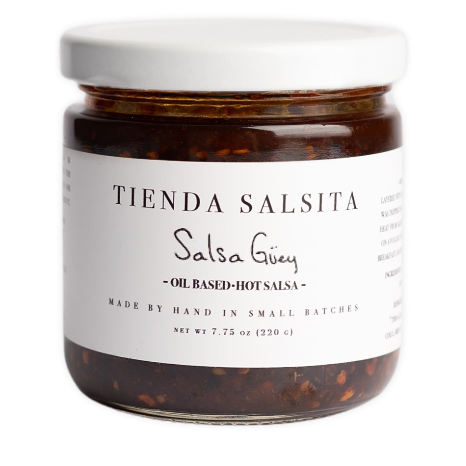 Jar of Tienda Salsita Salsa Güey on a white background
