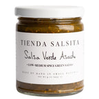 Jar of Tienda Salsita Salsa Verde Asada on a white background